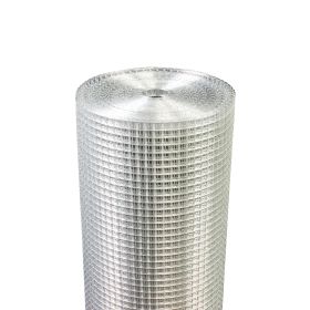 Chicken Wire Mesh Fence Roll After Metal Welding (Color: Silver)