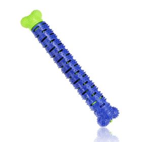 Dog Toys Toothbrush TPR Chew Bite Teeth Cleaning Pet Molar Brushing Stick Dogs Toothbrush Chewing Bite Toy Durable Chewing (Color: Blue)