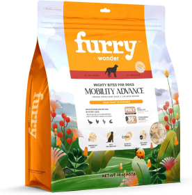 FURRY WONDER Freeze Dried Dog Food, Turkey & Chicken, 16 oz, Grain-Free, High Protein, Complete Meal or Topper, Immune Boost, USA Made (Flavor Name: Mobility Advance)